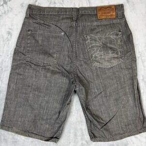 Vintage Y2K Crooks & Castles denim shorts Gray Men's 34 100% Cotton